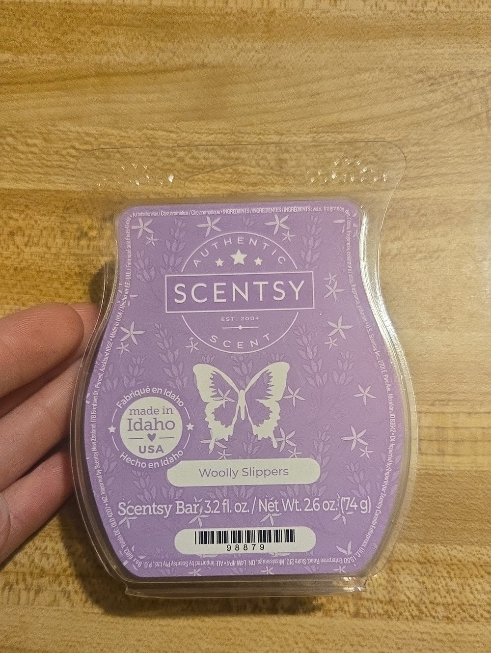 Scentsy Woolly Slippers Wax Melt Bar - Lavender Purple